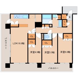 プラウド阪急塚口駅前の物件間取画像